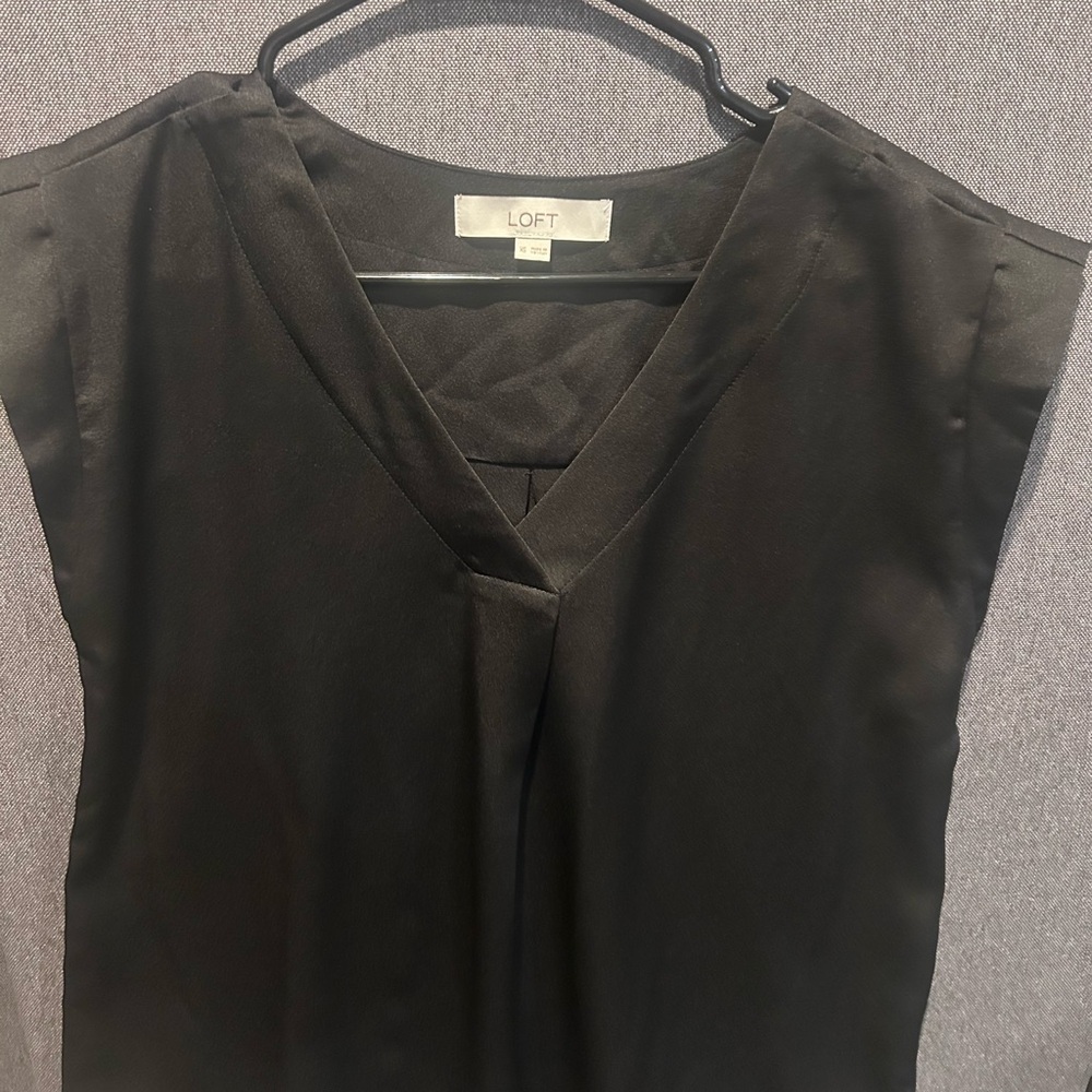 LOFT Classic Black V-Neck Top